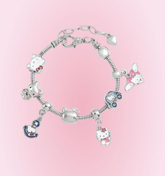 Pink Paws- Charm Bracelets