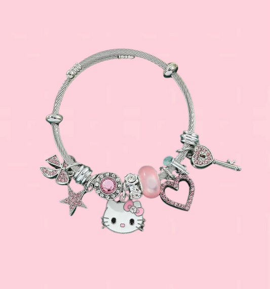 Pink Paws- Charm Bracelets